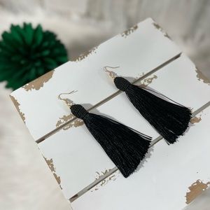 Black Fringe Earrings | NWT